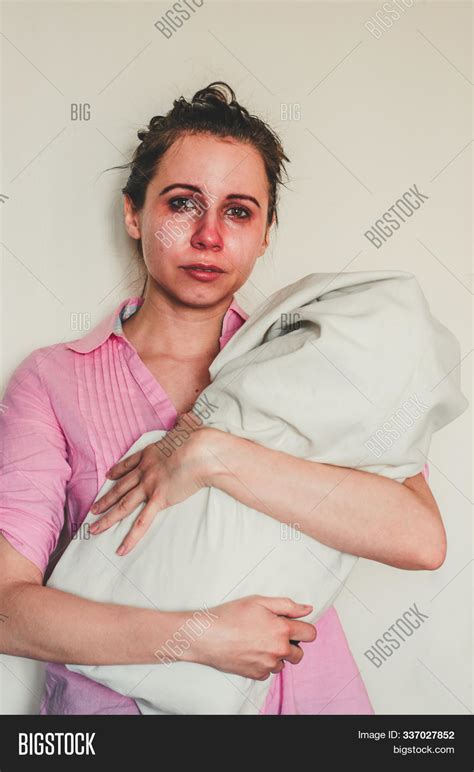 Crying Young Mother Image And Photo Free Trial Bigstock