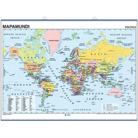 Mapa Mural Mapamundi Mercator Euroc Ntrico F Sico Pol Tico 17052 The