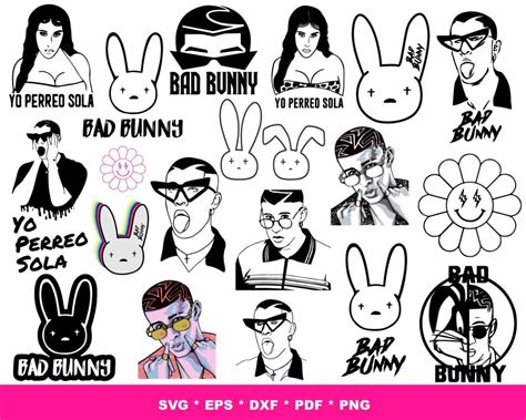 Bad Bunny SVG 250+ Bundle, Bad Bunny Cricut, Bad Bunny Clipart