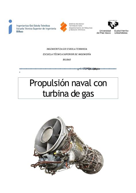 Calam O Propulsi N Naval Con Turbina De Gas