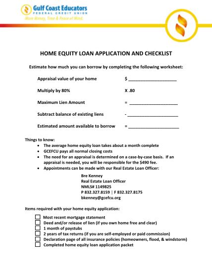 22 Home Equity Loan Requirements Free To Edit Download And Print Cocodoc
