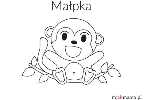Kotki na kolorowankach do wydrukowania. Małpka - kolorowanka z przyjazną małpką do druku - Mjakmama.pl