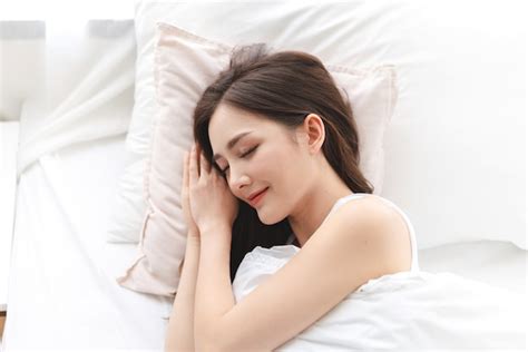 Premium Photo Portrait Of Sleeping Young Asia Woman Enjoy And Relax