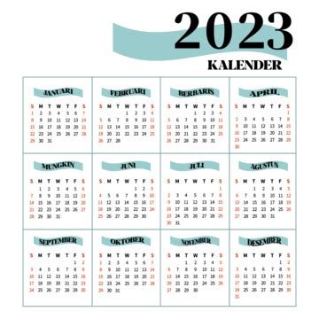 Indonesian Language Calendar Template Pink Single Page