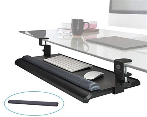 Ergoactive Extra Wide Under Desk Keyboard Tray With Clamp On Easy