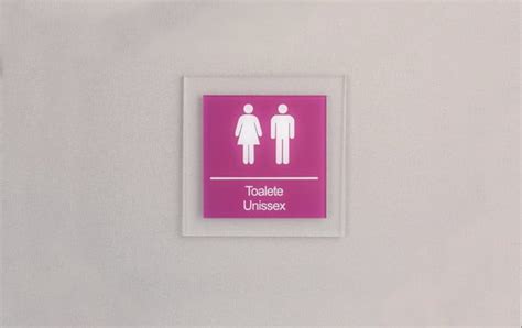 placa para banheiro unissex 15x15cm elo7 produtos especiais