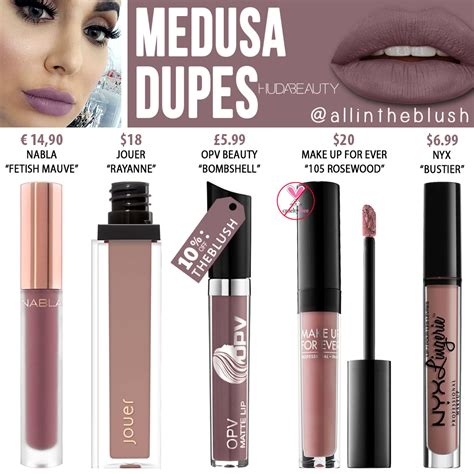 Huda Beauty Medusa Liquid Matte Lipstick Dupes All In The Blush