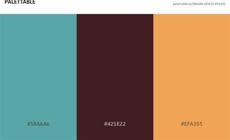 Colour Scheme Palette With 3 Colour Combination Aqua Brown And Tan