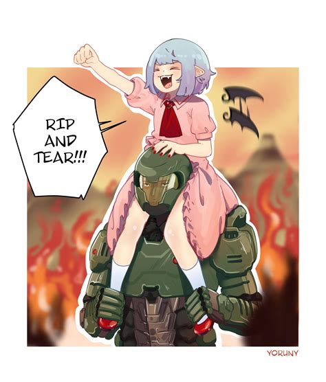 Rip And Tear By Yorunys Doom Doom Doom Demons Anime Memes Funny