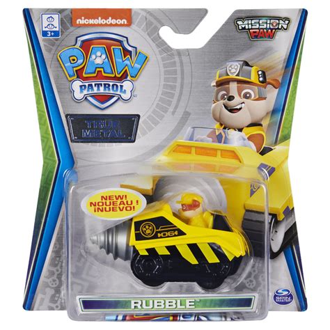 Paw Patrol True Metal Rubble Collectible Die Cast Vehicle Mission Paw