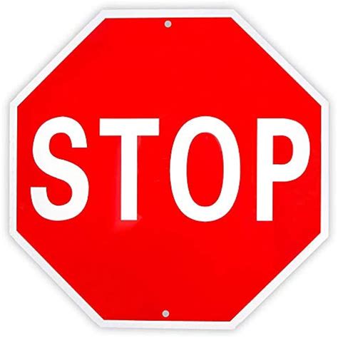 Willibill Stop Sign Street Slow Warning Reflective Signs 12x 40 Mil