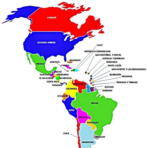 Lista 91 Foto Mapa Del Continente Americano Para Imprimir Sin Nombres