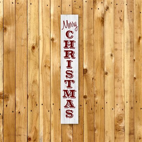 Merry Christmas Vertical Sign Merry Christmas Vertical Svg Etsy