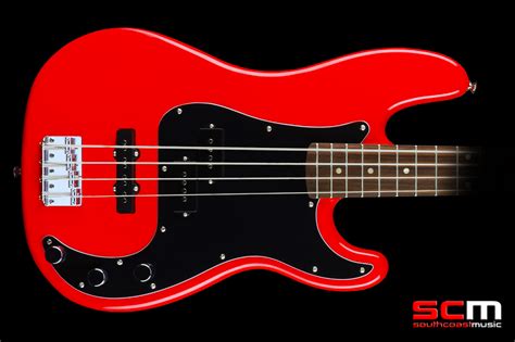 Fender Squier Affinity Series PJ Precision Bass Guitar Race Red Finish