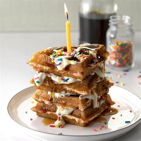 Join us in celebrating this classic american cake as well as the birthday celebrations it commemorates. Birthday Cake Waffles Recipe: How to Make It | Taste of Home