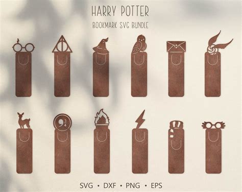 Harry Potter svg Unique bookmark svg set Popular printable | Etsy