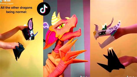 Dragon Puppet Crafts Paper Dragon Tiktok Compilation 44 Youtube