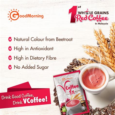As a greeting, good morning abides by the same. GoodMorning VCoffee 18 Grains Red Coffee - GoodMorning ...