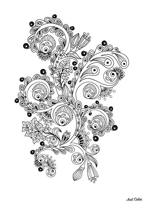 Zen Antistress Abstract Pattern Inspired Anti Stress Adult Coloring Pages