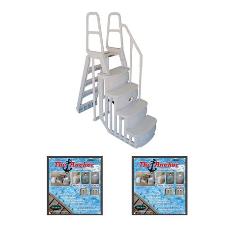Main Access Istep Above Ground Swimming Pool Deck Entry Steps Ladder W
