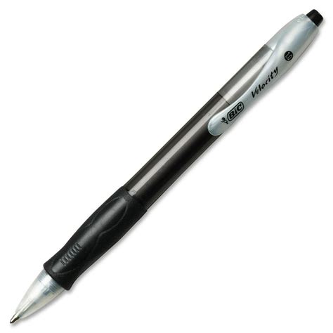 Bic Velocity Retractable Ballpoint Pen Black Ink 1mm Medium Dozen