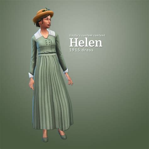 1910s Sims From The Past 1915 Dress Sims 4 Dresses Sims 4