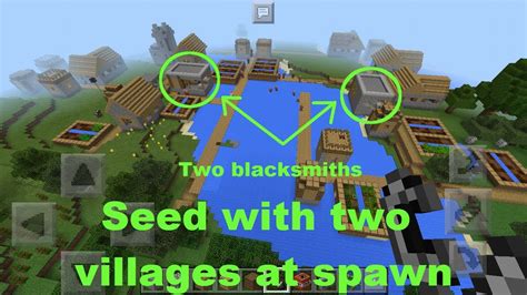 Minecraft Pe Seed With 2 Villages At Spawn Youtube