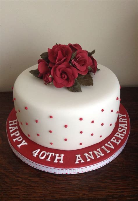 Cake For 40th Wedding Anniversary