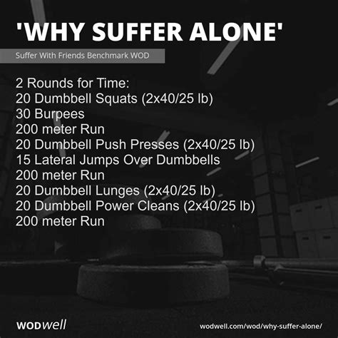 Why Suffer Alone Workout Functional Fitness Wod Wodwell Crossfit