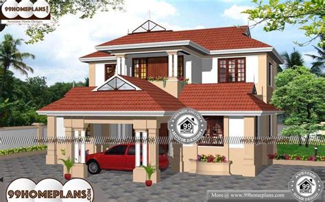Indian House Design 3d Front Elevation Plans With Simple 2 Story Home