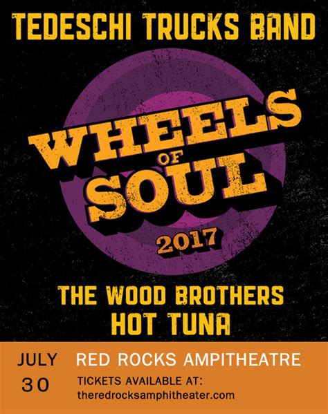 Tedeschi Trucks Band And The Wood Brothers Tickets 30th July Red Rocks Amphitheatre