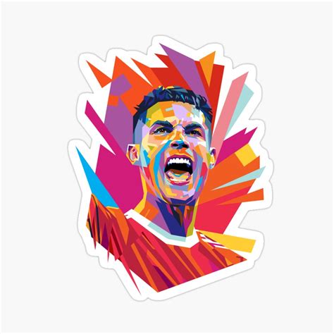 Cristiano Ronaldo In Pop Art Portrait Vector Poster