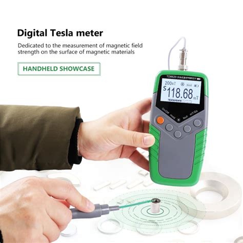 Permanent Magnet Gauss Meter Handheld Digital Tesla Meter Magnetic Flux