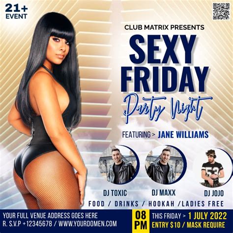 Sexy Friday Night Party Template Postermywall