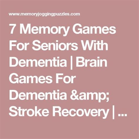 Can brain games for seniors help in avoiding, postponing or at least lend a substantial hand in mitigating alzheimer's debilitating symptoms? What Everybody Ought To Know About About Dementia Care ...