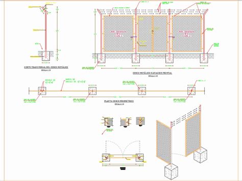 Cerco Perim Trico En Autocad Descargar Cad Mb Bibliocad