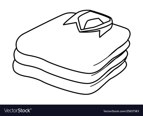 Stacked Folded Clothes Icon Cartoon Black Vector Image