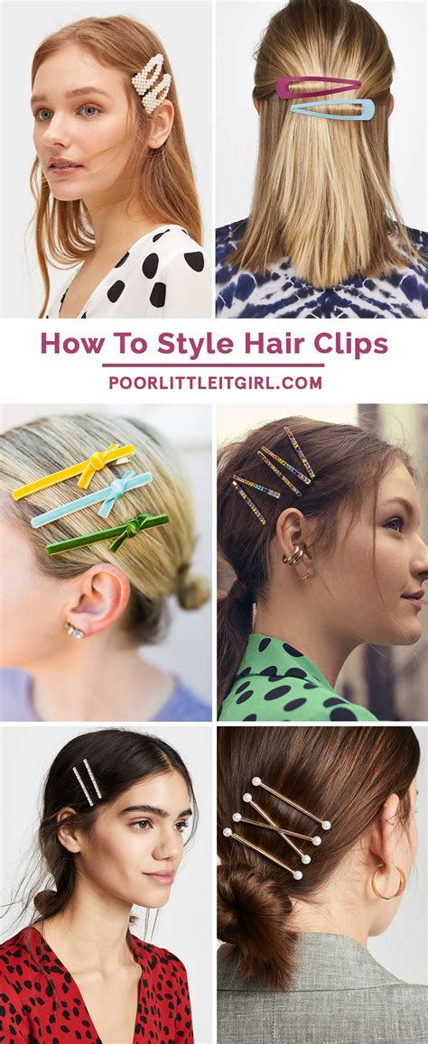 How To Style Hair Clips Hair Clip Trend Poor Little It Girl Hair