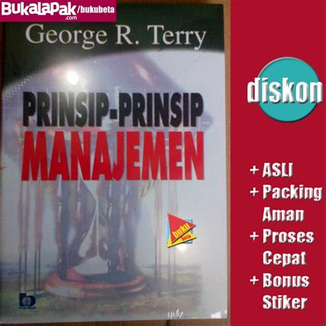 Jual Prinsip Prinsip Manajemen George R Terry Di Lapak Buku Beta Bukubeta