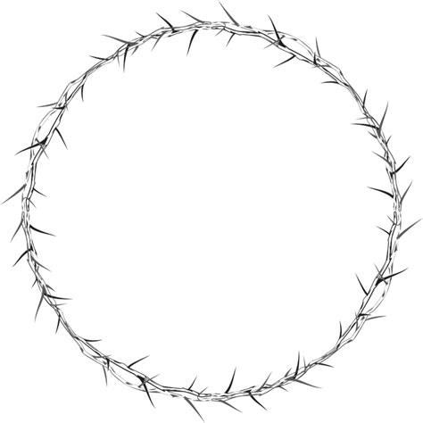 Download Crown Of Thorns Circle Frame Royalty Free Vector Graphic