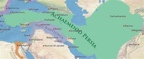 Achaemenid Empire Map Kam Austine