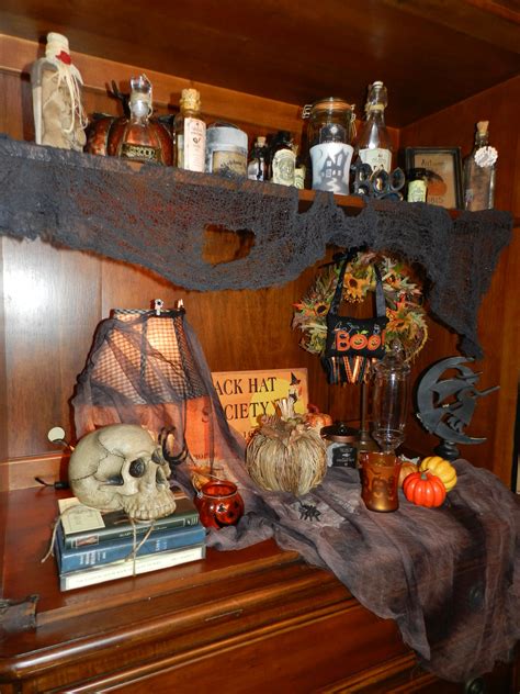 How to change laminated cabinets. Potion bottles on a shelf | Halloween 6, Holidays ...