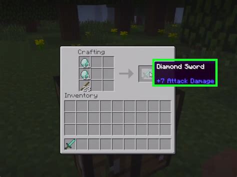 How To Craft A Diamond Sword In Minecraft 5 Steps With