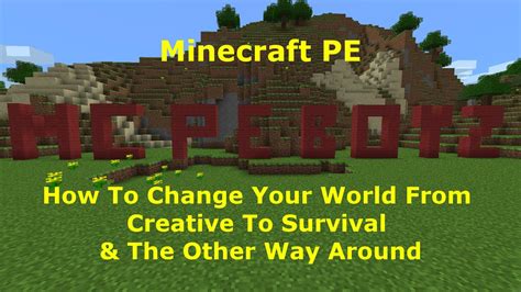 Creative mode strips away the survival aspects of minecraft and allows players to easily create and destroy structures and mechanisms with the inclusion of an infinite use of blocks and flying. Minecraft PE - How To Change Your World From Creative To ...