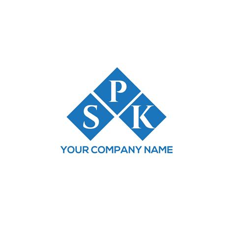 Spk Letter Logo Design On White Background Spk Creative Initials