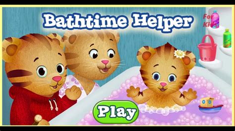 Start by giving your child a sponge bath in the sink for a few weeks. Daniel Tiger - Baby bath - YouTube