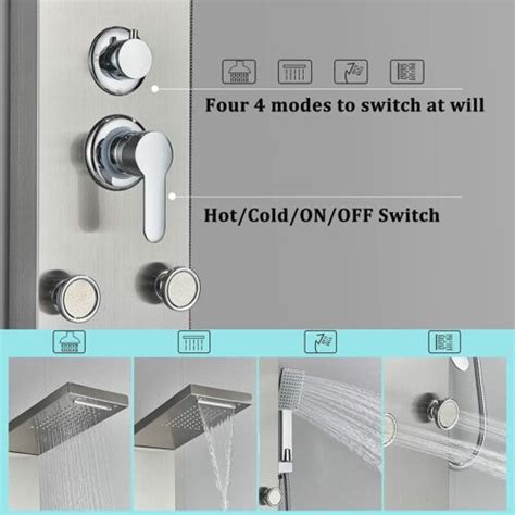 Fcoteeu Shower Panel Tower Systemshower Column With Temperature