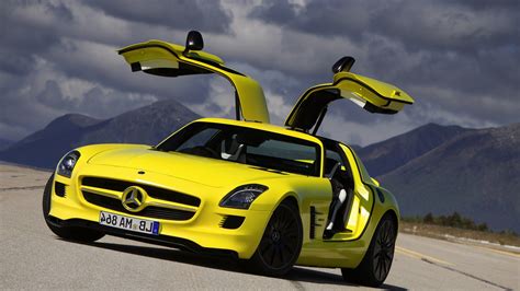 Mercedes Benz SLS AMG Yellow, HD Cars, 4k Wallpapers ...