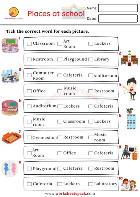 School Vocabulary Worksheets Worksheetspack