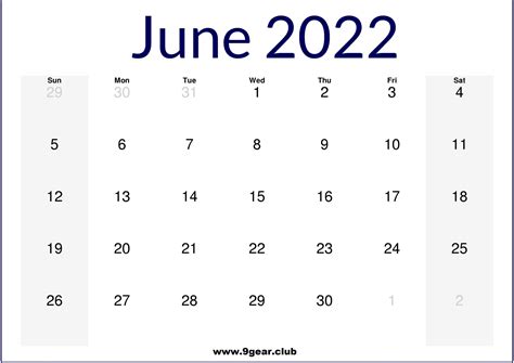 June 2022 US Calendar Printable - Printable Calendars